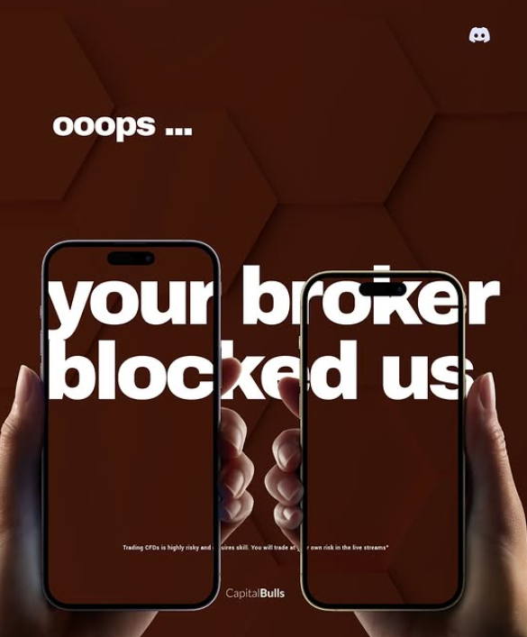 Trading phones showing broker blocked message